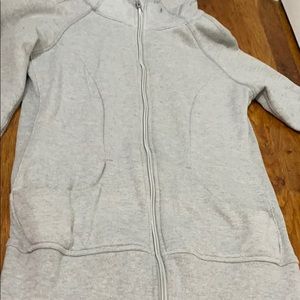 gray zip up hoodie